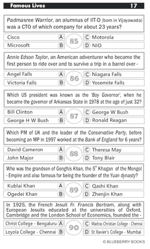 Quiz Book -The Famous Lives - Retail Maharaj