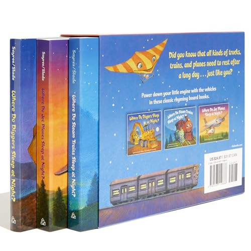 Where Do Diggers, Trains, and Planes Sleep at Night? Board Book Boxed Set (Where Do...Series) - Retail Maharaj