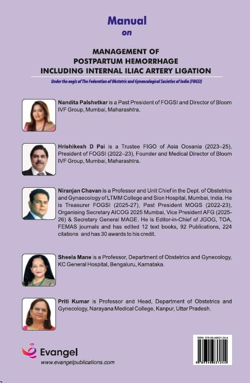 MANUAL ON MANAGEMENT OF POSTPARTUM HEMORRHAGE INCLUDING INTERNAL ILIAC ARTERY LIGATION - Retail Maharaj