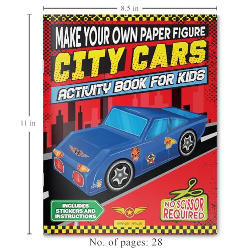 Make Your Own Paper Figures – City Cars Cut, Fold & Create Your Own Urban Vehicle Models | Ages 6–10 | Hands-On Paper Craft Fun for 2+ Hours - Retail Maharaj