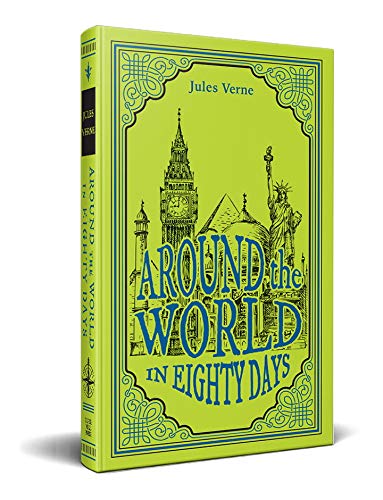 Around the World in Eighty Days, Jules Verne Classic Novel, (Phileas Fogg, Adventure, Travel Tale), Ribbon Page Marker, Perfect for Gifting - Retail Maharaj