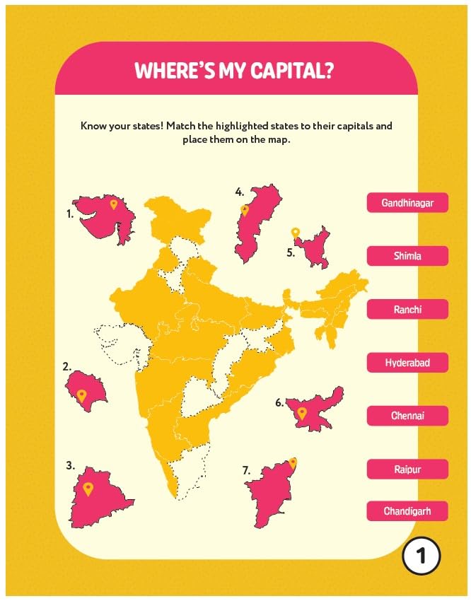 Hello India! A Fun India Activity Book: States And Union Territories - Retail Maharaj