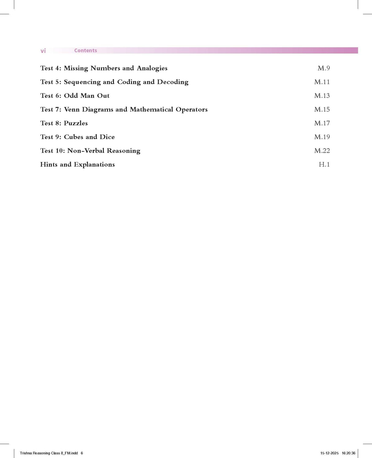 Trishna Reasoning Book Grade 8 - Retail Maharaj
