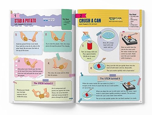 101 Science Experiments and Projects for Children | Hands-On Activities to Learn STEM Concepts | Ages 6–12 | Fun with Physics, Chemistry & Nature - Retail Maharaj