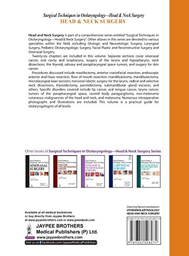 SURGICAL TECHNIQUES IN OTOLARYNGOLOGY-HEAD & NECK SURGERY:HEAD & NECK SURGERY - Retail Maharaj