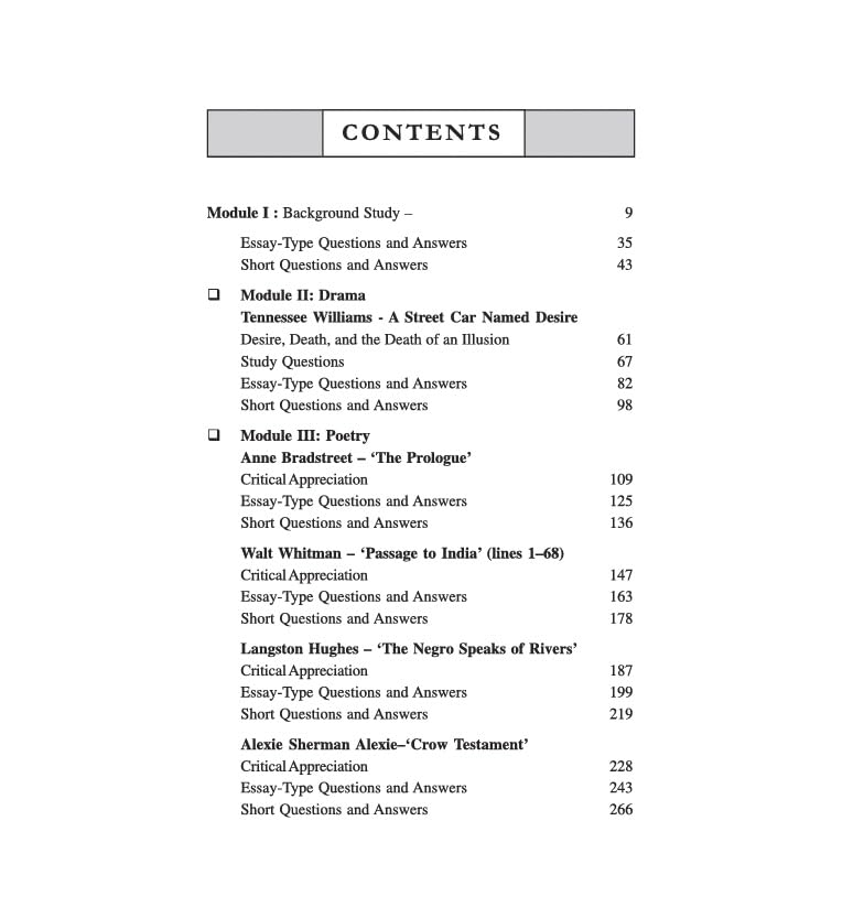 American Literature DS 10 ENGDSC510T, Sem-5, WBSU: Text with Guide (English Version)