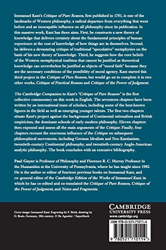 The Cambridge Companion to Kants Critique of Pure Reason - Retail Maharaj