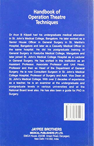 HANDBOOK OF OPERATION THEATRE TECHNIQUE - Retail Maharaj