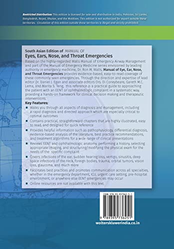 Manual of Eye, Ear, Nose, and Throat Emergencies, 1st South Asian ed - Retail Maharaj