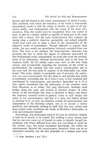 SCHOPENHAUER-THE WORLD AS WILL AND REPRE - Retail Maharaj