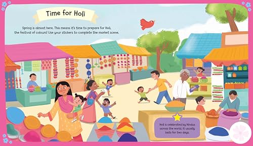 Happy Holi Sticker Activity Book: With over 400 stickers - Retail Maharaj