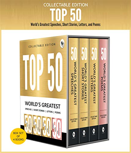 Top 50 World’s Greatest Short Stories, Speeches, Letters & Poems, COLLECTABLE EDITION (Box Set of 4 Books) - Retail Maharaj