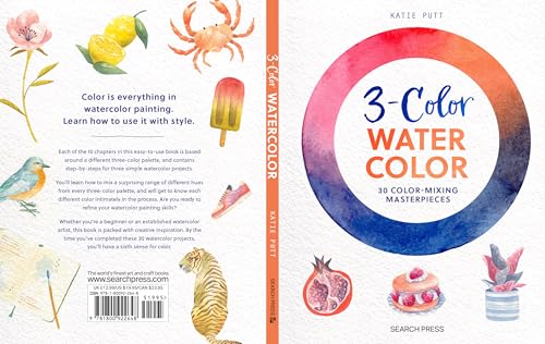 3-Color Watercolor: 30 Color-Mixing Masterpieces - Retail Maharaj