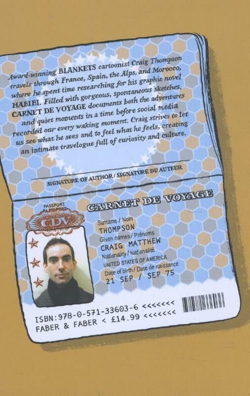 Carnet de Voyage: A Travel Diary by the author of Blankets, New edition - Retail Maharaj