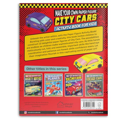 Make Your Own Paper Figures – City Cars Cut, Fold & Create Your Own Urban Vehicle Models | Ages 6–10 | Hands-On Paper Craft Fun for 2+ Hours - Retail Maharaj