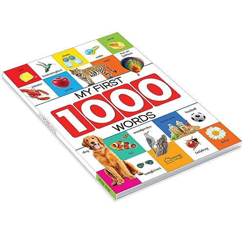 My First 1000 Words: Early Learning Picture Book to learn Alphabet, Numbers, Shapes and Colours, Transport, Birds and Animals, Professions, Opposite Words, Action Words, Parts of the body and Objects Around Us. - Retail Maharaj