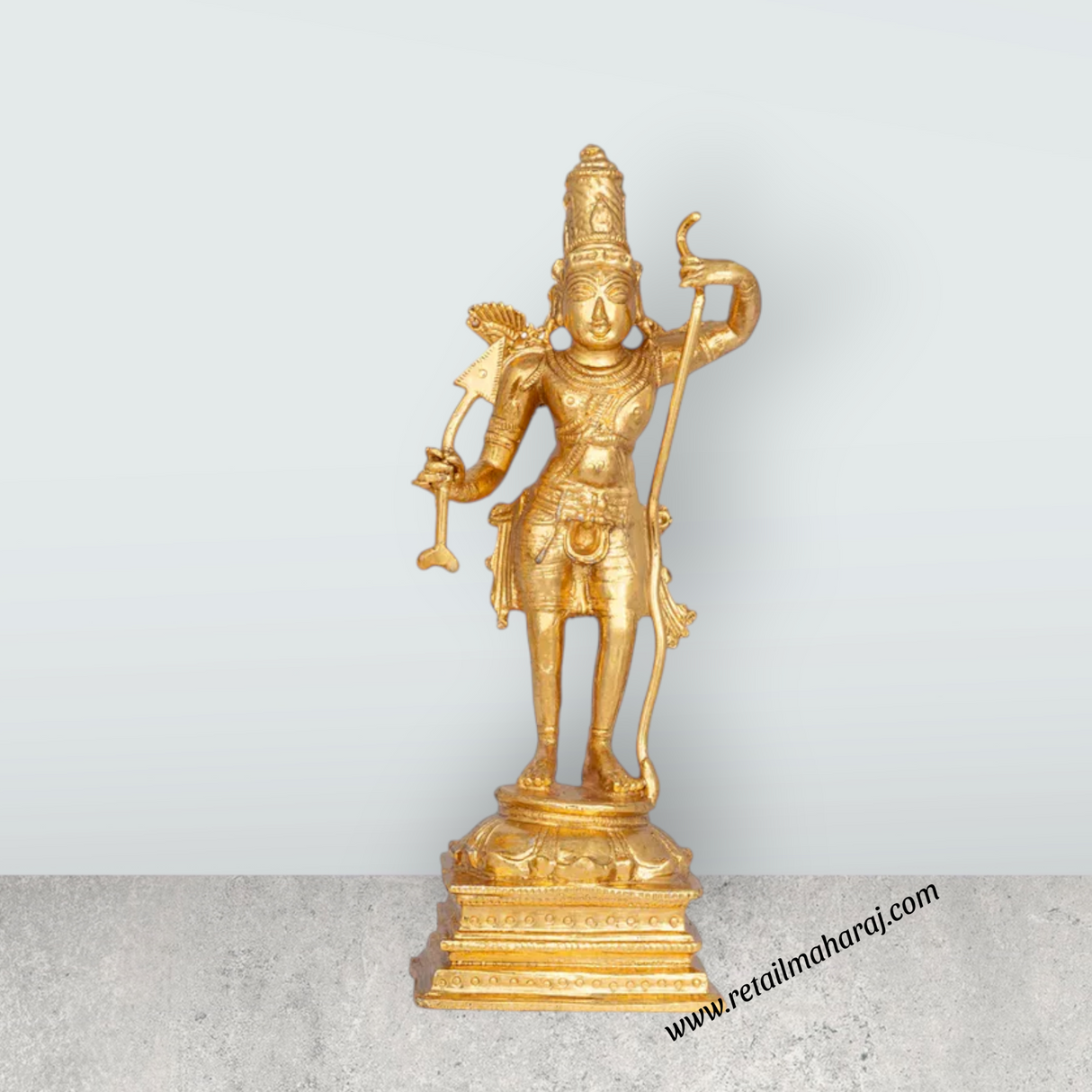 Ram Sita Murti - 7 x 2.5 Inches | Panchaloha Idol / Hindu God Statue Set / Ram Sita Idol For Pooja - Retail Maharaj