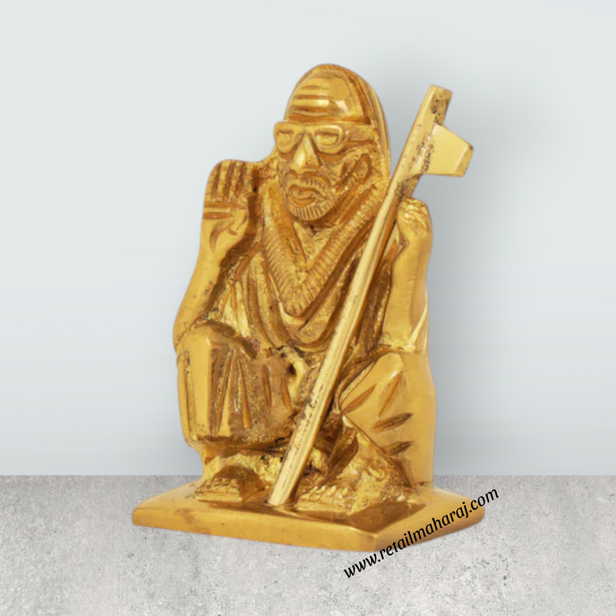 Maha Periyava Statue – Brass Idol / Periyava Statue for Pooja (2 Inches | Approx. 155 g) - Retail Maharaj