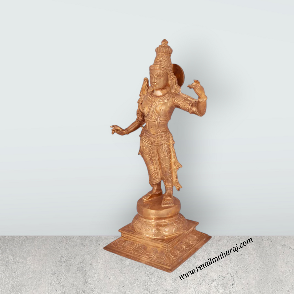 Ramar Murti Set - 18 x 8.5 Inches | Panchaloha Statue / Sita Ram Laxman Hanuman / Ram Darbar Idol for Pooja - Retail Maharaj