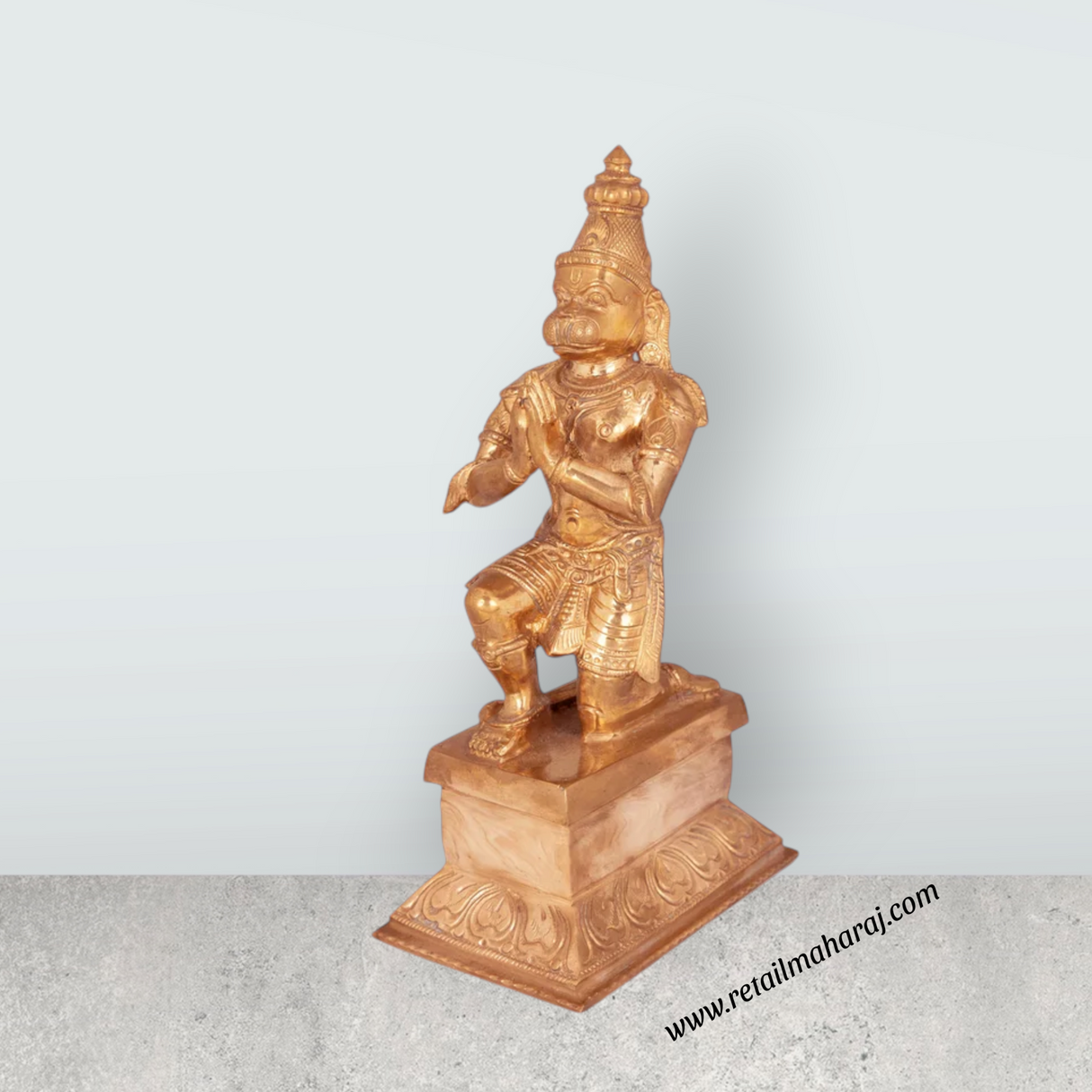 Ramar Murti Set - 18 x 8.5 Inches | Panchaloha Statue / Sita Ram Laxman Hanuman / Ram Darbar Idol for Pooja - Retail Maharaj