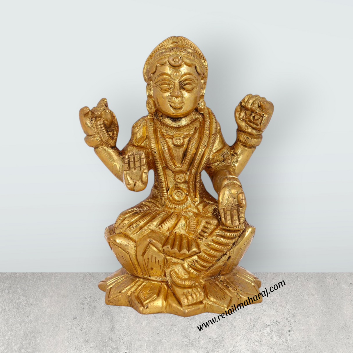 Bala Tripura Sundari Idol - 3 x 2 Inches | Antique Brass Idol/ Bala Tripura Sundari Statue/ Balambigai Statue for Pooja - Retail Maharaj