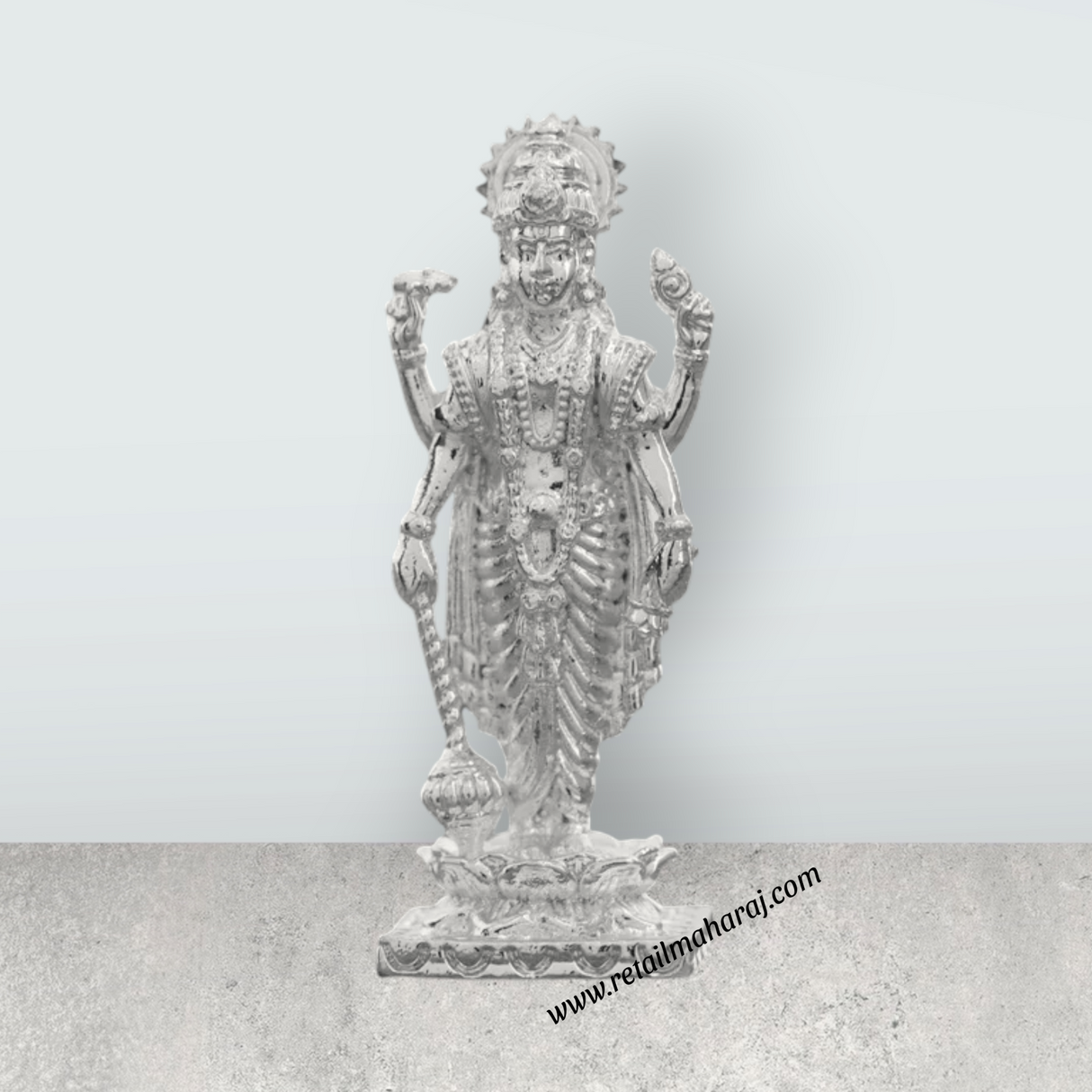 Sathya Narayana Idol - 2.75 Inches | Copper Idol/ Narayana Statue for Pooja - Retail Maharaj