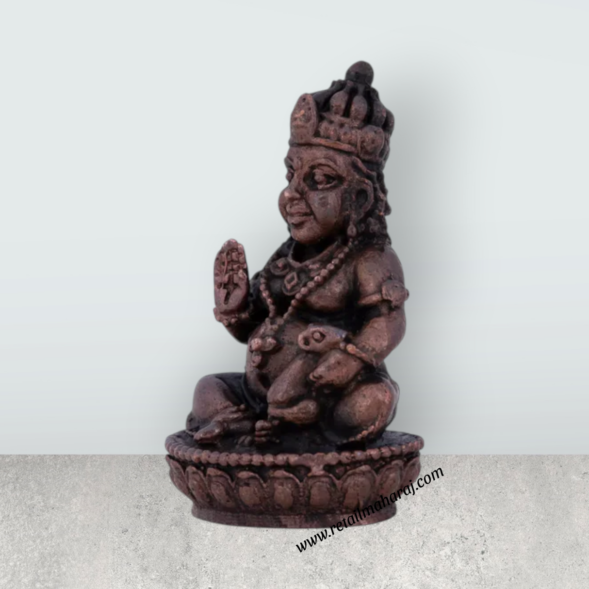 Kubera Statue – 2 x 1.5 Inches Copper Idol - Retail Maharaj