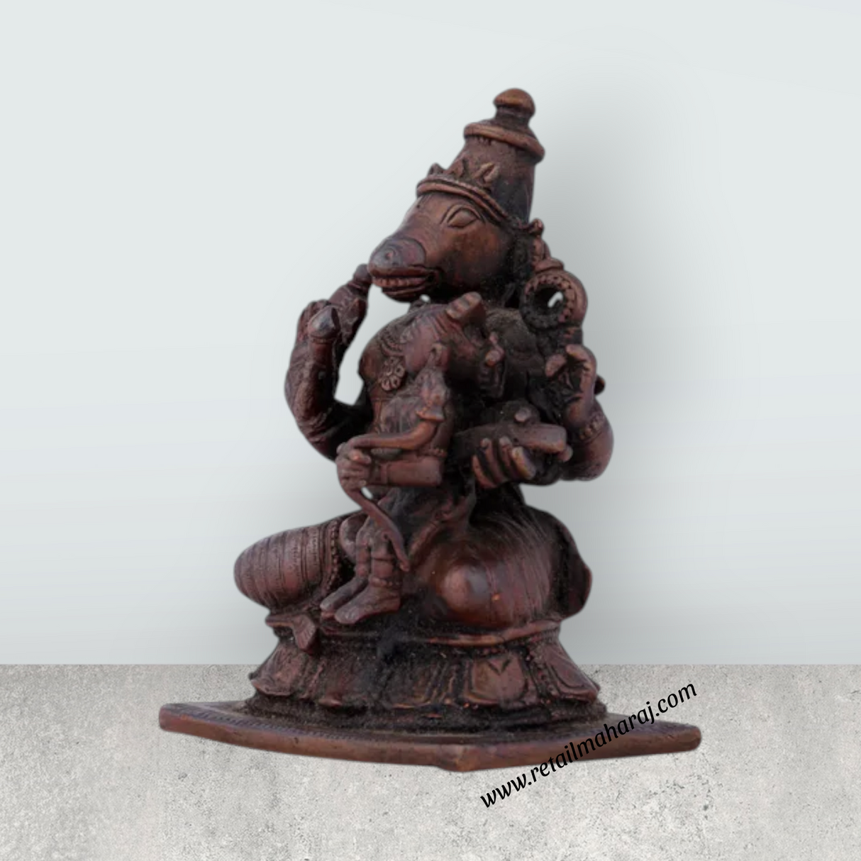 Lakshmi Hayagreevar Statue – 2.5 x 1.5 Inches Copper Idol - Retail Maharaj