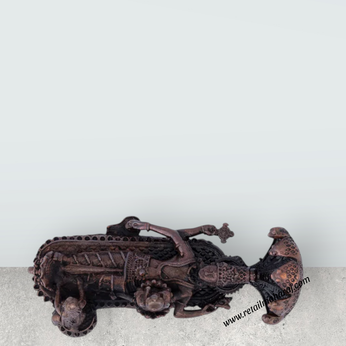 Sri Ranganathar with Lakshmi Statue - 1 x 2.75 Inches | Copper Idol for Pooja/ 65 Gms Approx - Retail Maharaj