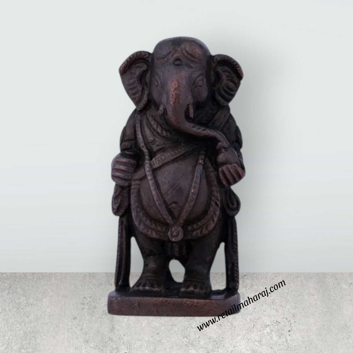 Ganesh Murti – 2.5 x 1 Inches Copper Idol Standing Ganesh for Pooja - Retail Maharaj