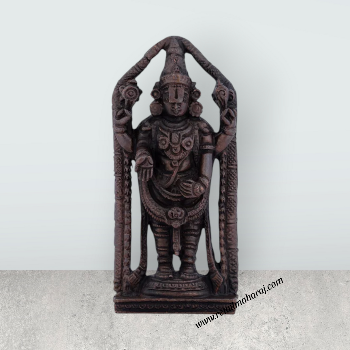 Balaji Murti – 4 x 1.5 Inches Copper Idol Balaji Idol for Pooja - Retail Maharaj
