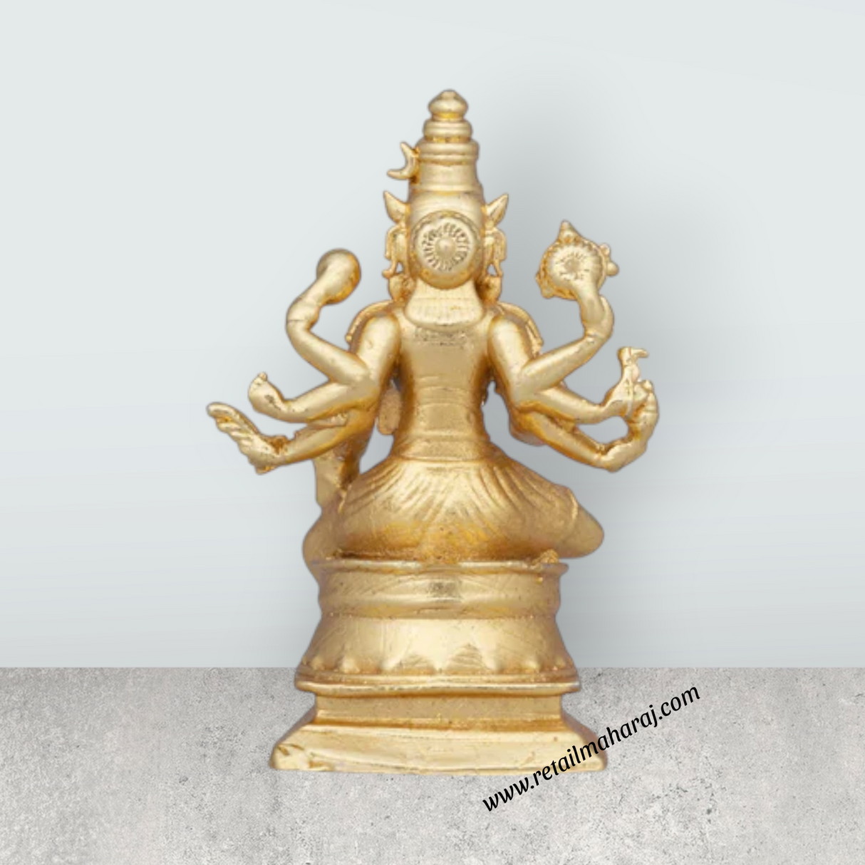 Varahi Idol - 1.75 x 1 Inch | Copper Idol/ Gold Polish Varahi Amman Statue for Pooja/ 30 Gms Approx - Retail Maharaj