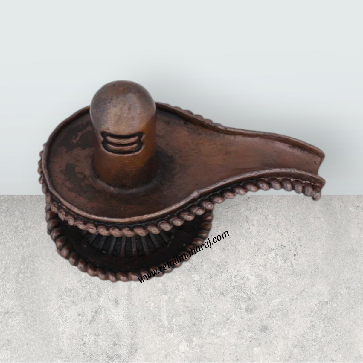Shiv Ling Murti - 1.5 x 2.5 Inches | Copper Shiva Lingam Statue/ Shiva Lingam Idol for Pooja - Retail Maharaj