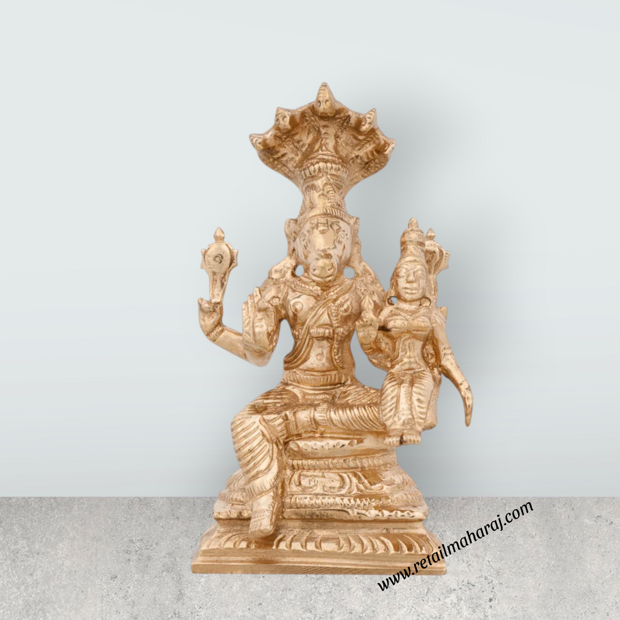 Kala Bhairava Standing Murti - 6 x 3 Inches | Panchaloha Statue / Kala Bhairavar Statue/ Kaal Bhairav Statue for Pooja - Retail Maharaj