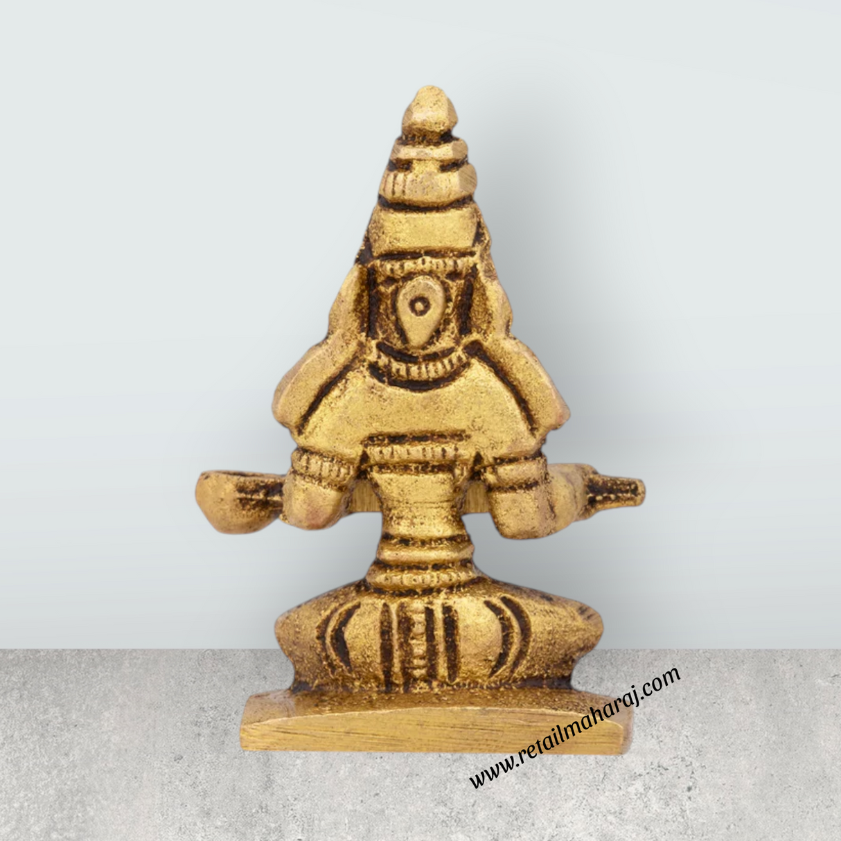 Annapurna Devi Murti - 2 x 1.5 Inches | Brass Statue/ Annapoorani Statue for Pooja - Retail Maharaj