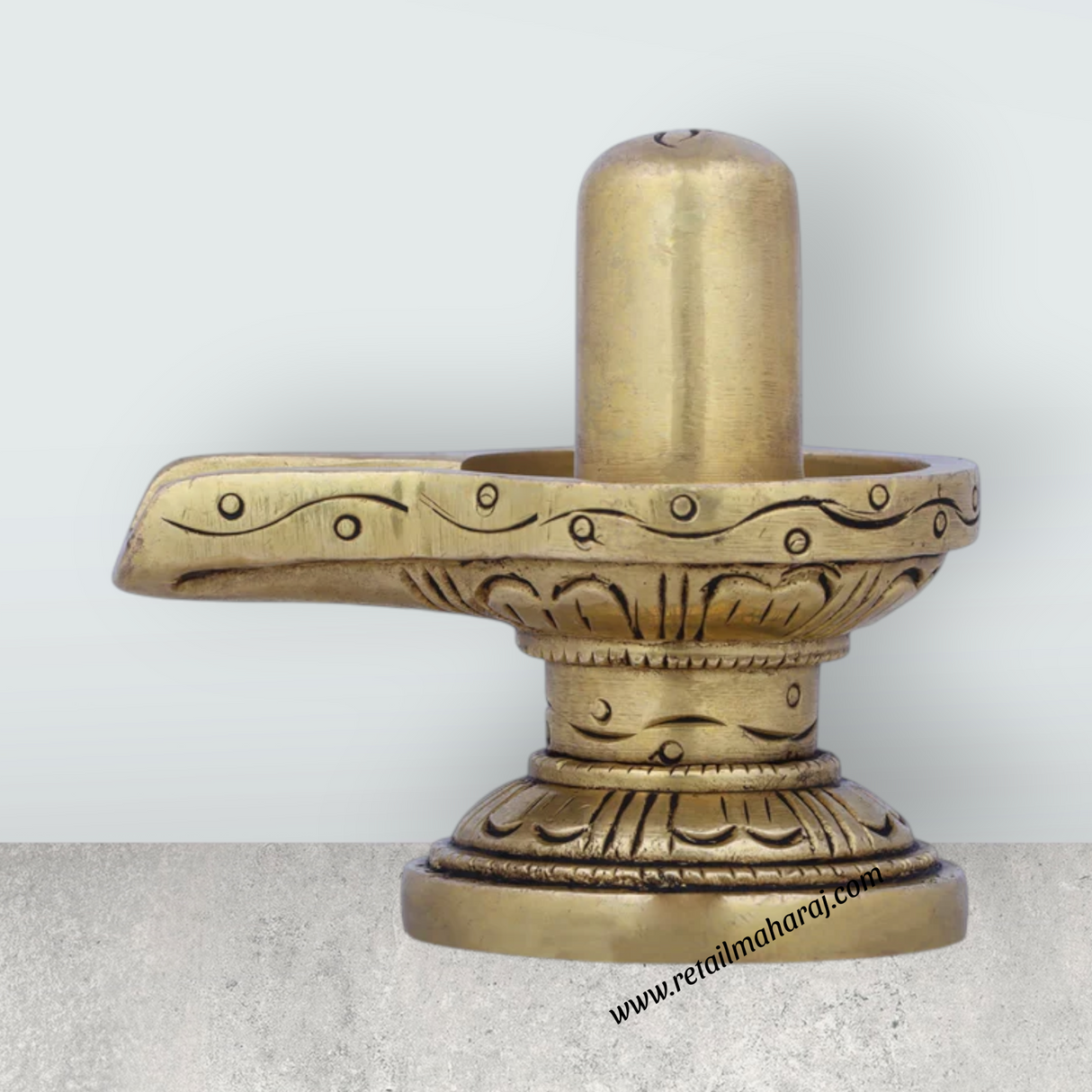 Shiv Ling Murti - 2.5 x 3 Inches | Antique Brass Idol/ Shiva Lingam Statue for Pooja/ 239 Gms Approx