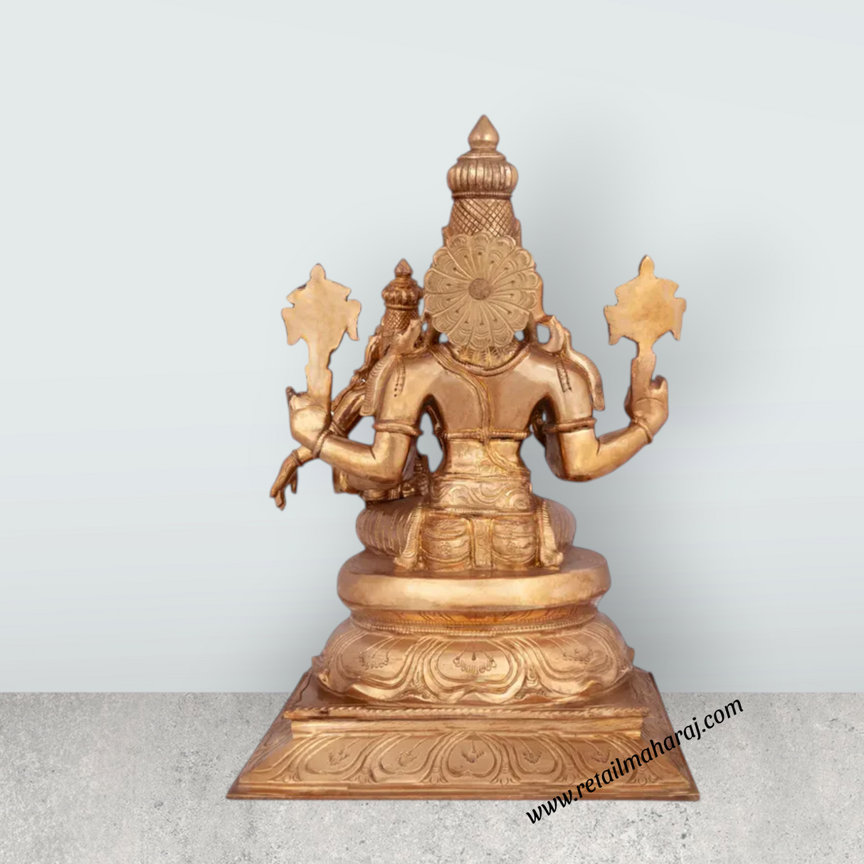 Lakshmi Narayanan Murti - 17 x 11 Inches | Panchaloham Statue / Laxmi Narayanan Idol / Decor For Home & Pooja - Retail Maharaj