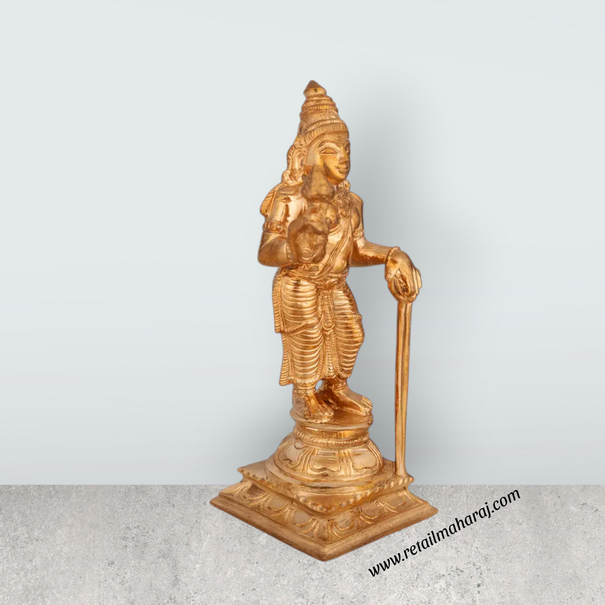 Naalvar Set- 5.75 x 2.25 Inches | Panchaloha Idol/ Appar/ Sundarar/ Sambandar/ Manikavasagar/ Nalvar Idols for Pooja - Retail Maharaj