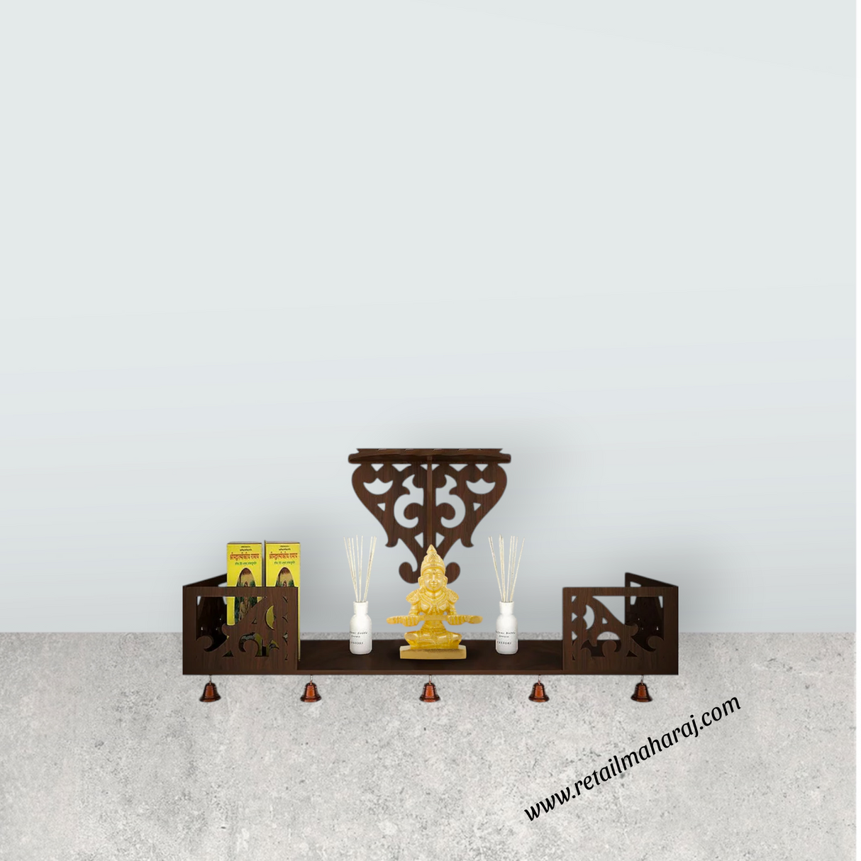 Annapuran Devi Murti - 2 Inches | Brass Idol/ Annapoorani Statue/ Annapurna Idol for Pooja - Retail Maharaj