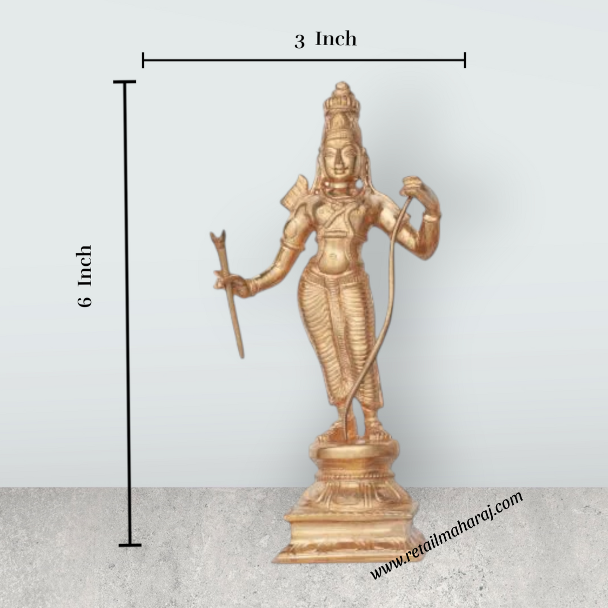 Ram Darbar Murti - 6 Inches | Panchaloha Statue/ Ram Darbar Idol for Pooja/ 1.350 Kgs Approx - Retail Maharaj