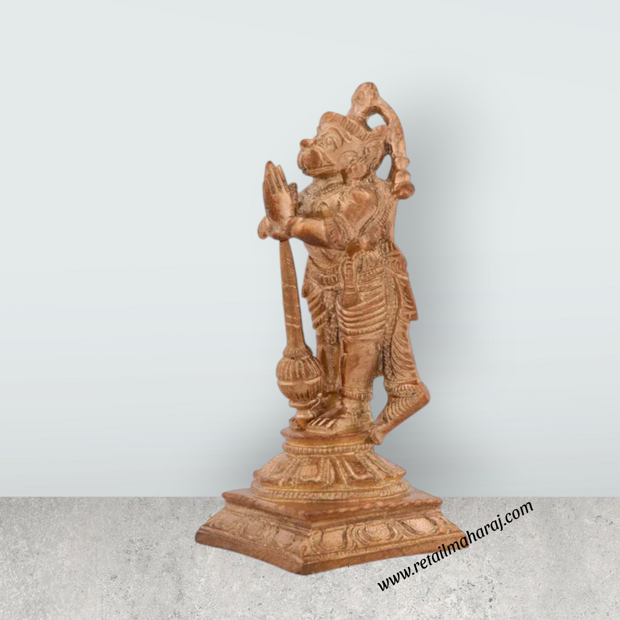 Hanuman Statue - 3 x 1.5 Inches | Panchaloha Idol/ Anjaneya Statue for Pooja/ 170 Gms Approx - Retail Maharaj