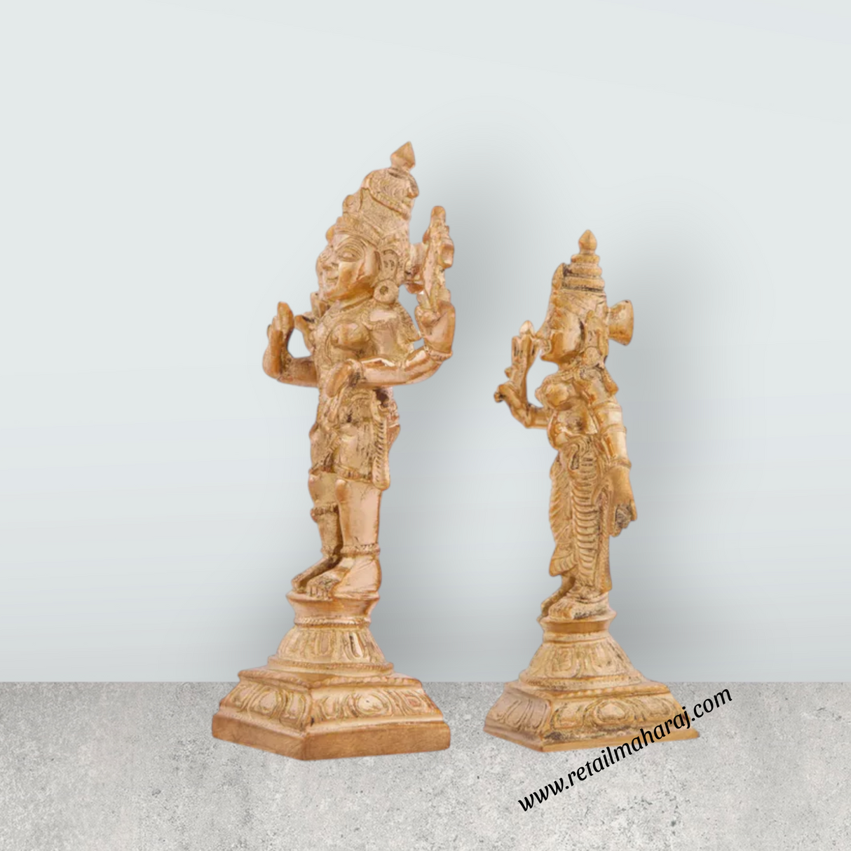 Shiv Parivar Murti - 4 x 2 Inches | Panchaloha Idol/ Shiv Parvati idol/ 250 gms approx - Retail Maharaj