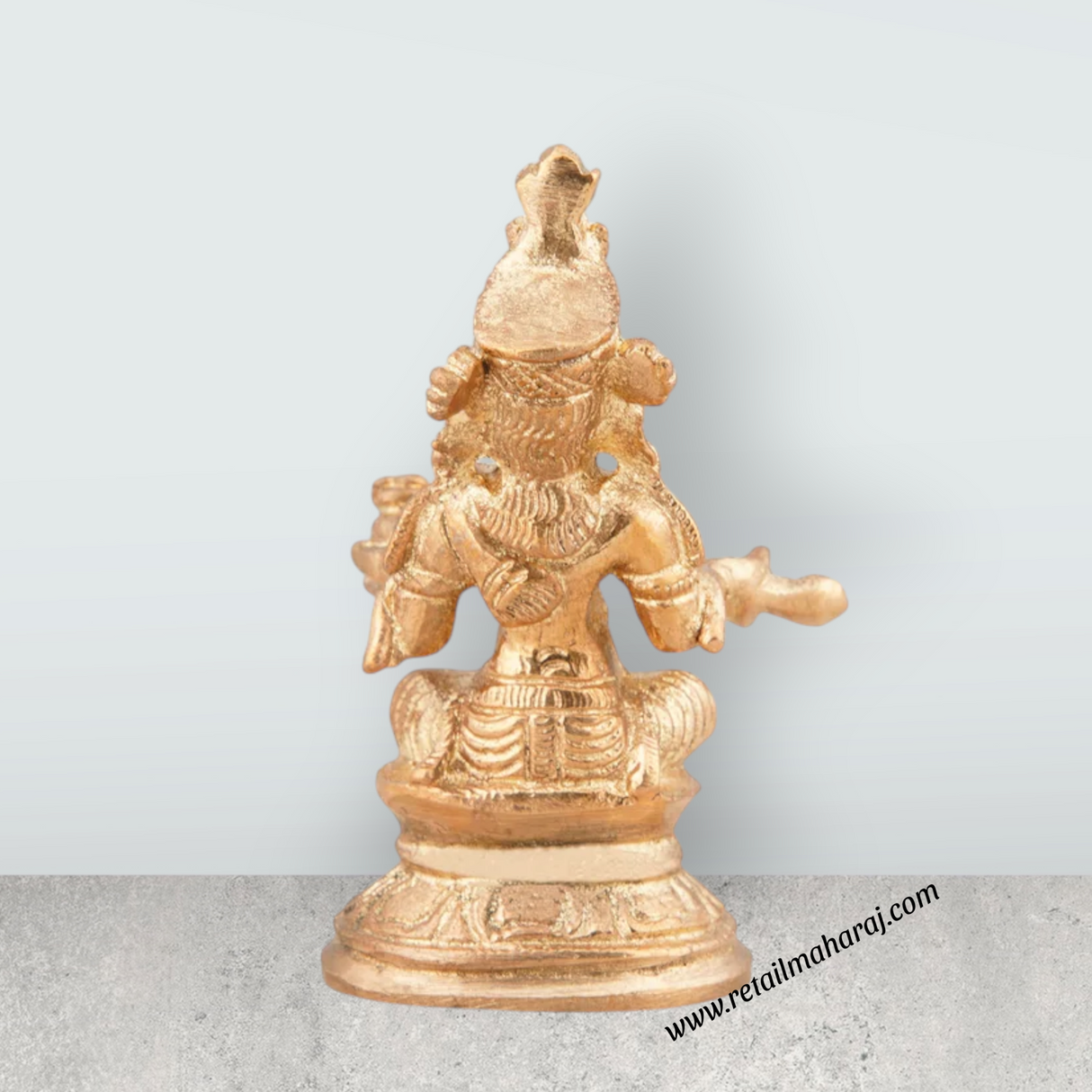 Annapurna Devi - 2.5 x 1.25 Inches | Panchaloha Statue/ Sitting Annapoorani Statue for Pooja/ 80 Gms Approx - Retail Maharaj