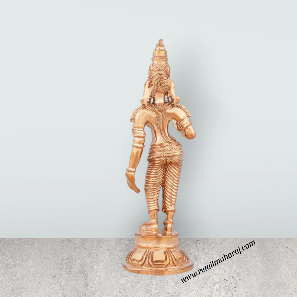 Parvati Murti - 4 x 1 Inches | Panchaloha Statue/ Standing Parvati Statue/ Parvati Idol for Pooja/ 95 Gms Approx - Retail Maharaj