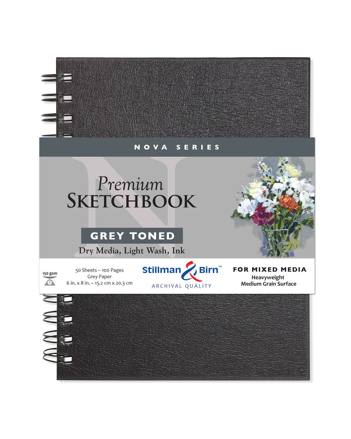 Stillman Birn Grey Nova Series Medium Grain Sketchbook Open Stock - Retail Maharaj
