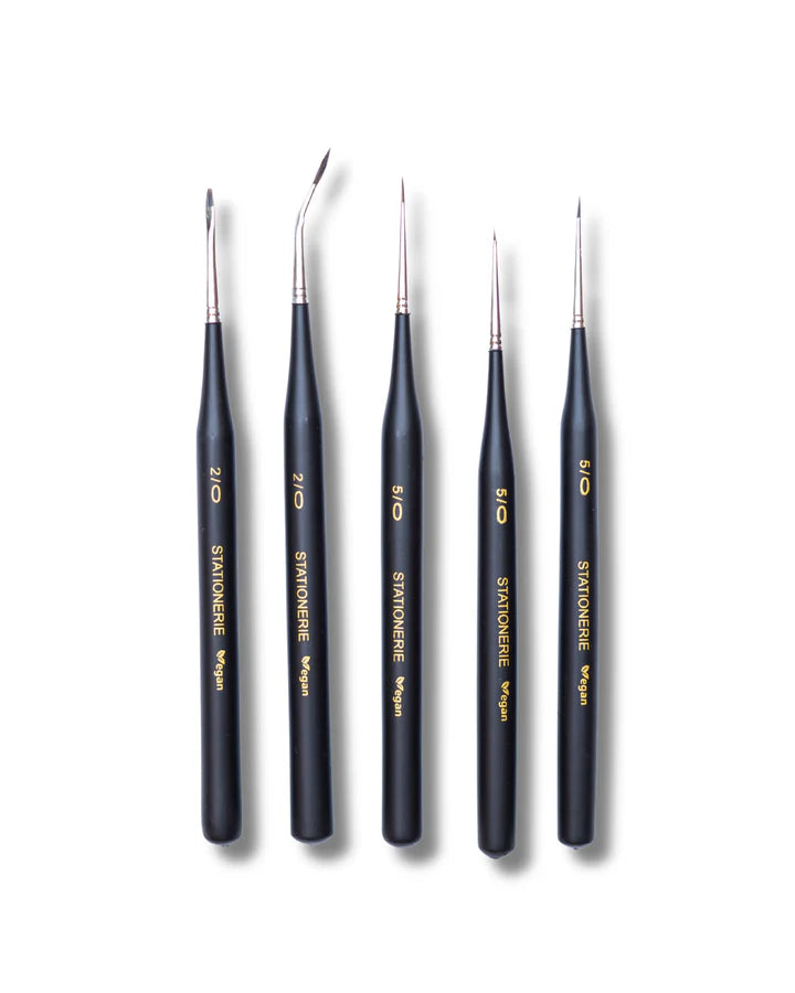 Stationerie Angled Ultramini Detailer Brush Set of 5 - Retail Maharaj