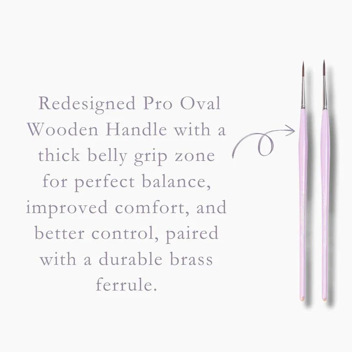Stationerie Short Liner Brush Set of 4 Lilac Mist Edition Kolinsky Synthetic - Retail Maharaj