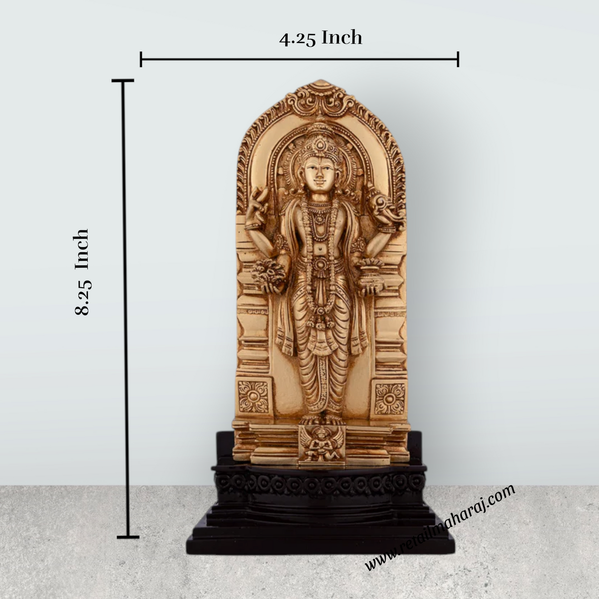Dhanvantari Murti Standing On Base - 8.25 x 4.25 Inches | Resin Statue/ Dhanvantri Murti for Pooja - Retail Maharaj