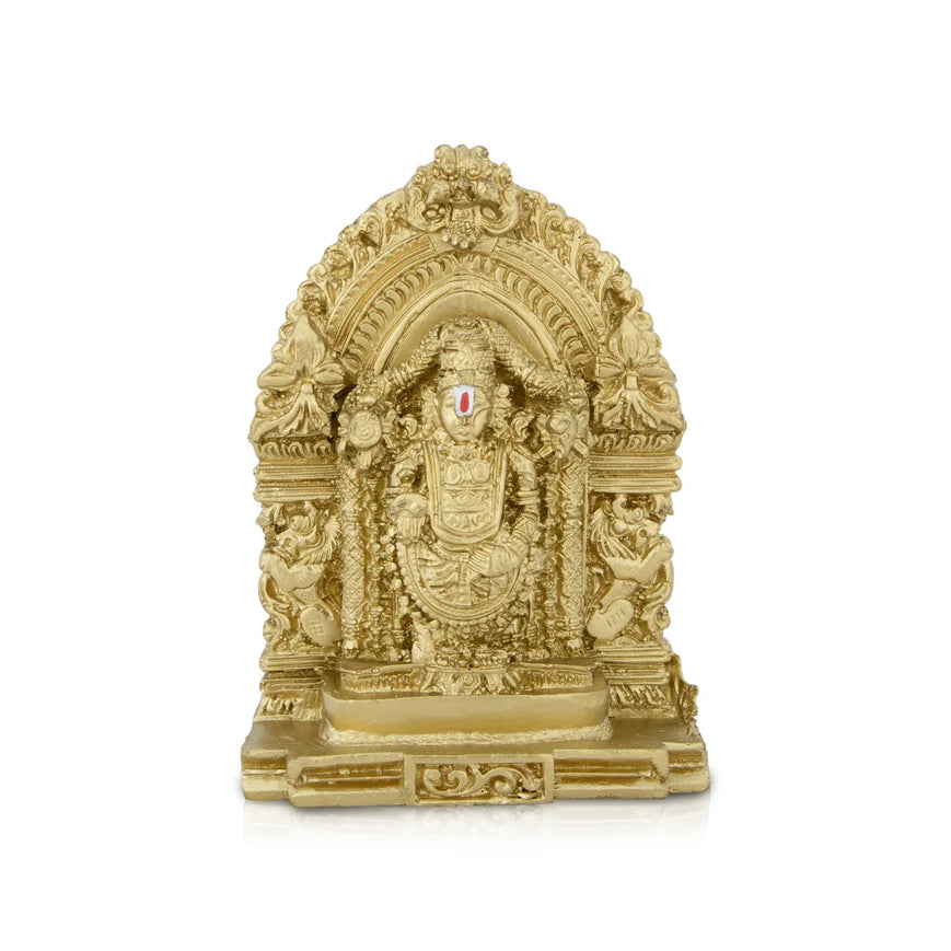 Balaji Murti With Arch - 4.5 x 3.25 Inches | Balaji Idol/ Resin Statue/ Venkateswara Swamy Idol for Pooja - Retail Maharaj