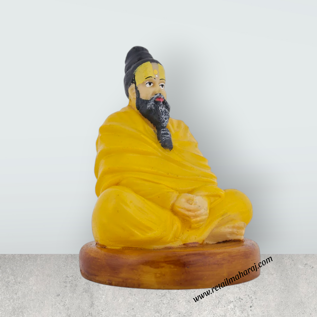 Guru Premanand Govind Sharan Murti – 4.5 x 3 Inches | Marble Dust Idol / Ascetic Guru Statue for Home & Worship - Retail Maharaj
